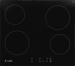 Электрическая варочная поверхность Lex EVH 640-0 BL: сенсорное управление, 4 конфорки с таймером