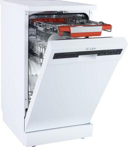 Узкая посудомоечная машина Lex DW 4573 WH: отдельностоящая модель, которая отлично моет и прекрасно сушит