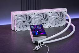 Система жидкостного охлаждения Thermaltake MAGFloe 360 Ultra ARGB Sync Snow Edition: универсальная белоснежная красотка с графическим дисплеем и возможностью остановить вращение помпы через ШИМ