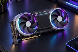 Видеокарта Gigabyte Aorus GeForce RTX 5080 Infinity 16G (16 ГБ): флагманское решение с футуристическим дизайном и повышенными частотами работы