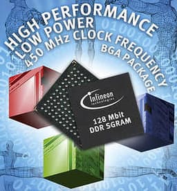 128 Mbit 450 MHz DDR SGRAM chips from Infineon