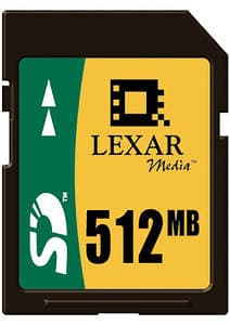 256 Мб и 512 Мб карты Secure Digital от Lexar Media