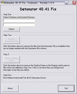 Исправление, устраняющее проблемы при установке Detonator 40.41 поверх 30.xx