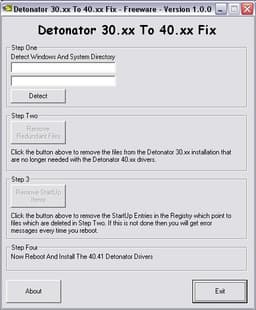 Драйверы: исправление для Detonator 40.xx при переходе с Detonator 30.xx