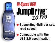 Lexar Media presents 512Mb and 1Gb JumpDrive 2.0 Pro 40X flash trinkets