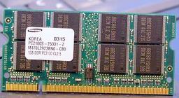 1 Гб SO-DIMM Samsung для ноутбуков с Centrino