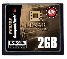 Lexar Media начала поставки 2 Гб профессиональных 40X карт CompactFlash