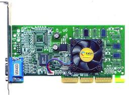 A candidate for our Hardware Museum: GF MX400 graphics card with WLCSP memory chips
