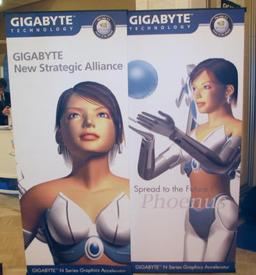 IDF Russia 2003: стенд компании Gigabyte