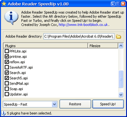 Настройщики: Adobe Reader Speed-Up v.1.28