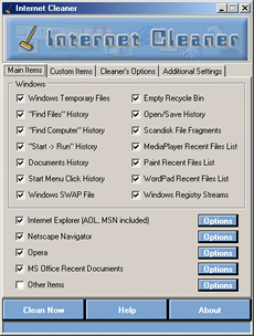 Утилиты: Internet Cleaner v.2.8