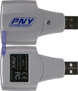 Фото дня: USB 2.0 ридер для SD и 512 Мб 40x CF от PNY Technologies