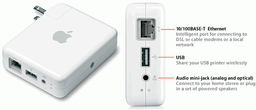Apple AirPort Express: USB print server, WLAN repeater and bridge