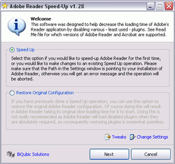 Настройщики: Adobe Reader SpeedUp v.1.36