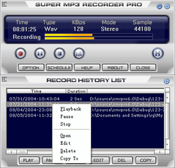 Мультимедиа: Super Mp3 Recorder v.3.0/v.6.0