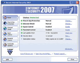 Безопасность: F-Secure Internet Security 2007