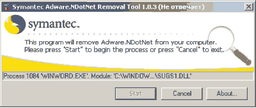 Антивирусы: Symantec Adware.NDotNet Removal Tool v.1.0.3