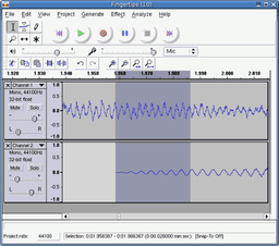 Audacity v.1.3.14 Beta - простой в использовании мульти-платформенный музыкальный редактор