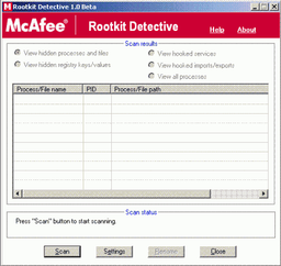 Антивирусы: McAfee Rootkit Detective v.1.1