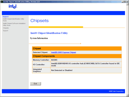 Диагностика: Intel Chipset Identification Utility v.3.25