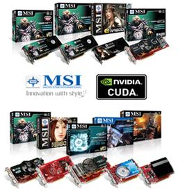 Благодаря CUDA карты MSI GeForce показывают прирост быстродействия в 446% в энкодере TMPGEnc 4.0 XPress