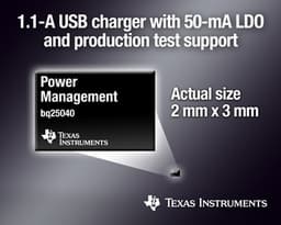 Tiny TI Power Circuit Simplifies USB Battery Charger Design