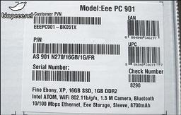 Eee PC 901GO — нетбук ASUS с большим объемом SSD и более емкой батареей