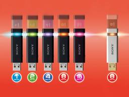 Sony выпустила линейку USB-брелоков MicroVault Click