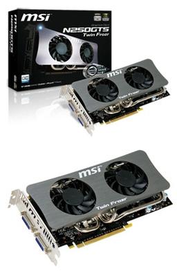 Мощная система охлаждения и отборные компоненты позволили MSI «разогнать» 3D-карты серии N250GTS