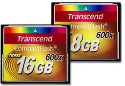 Transcend увеличивает скорость карт памяти CompactFlash до 600X