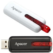 Apacer Handy Steno AH326 — стильный накопитель ёмкостью 32 ГБ с выдвижным разъемом USB