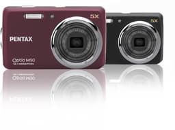 Корпус бюджетной компактной камеры PENTAX Optio M90 изготовлен из металла