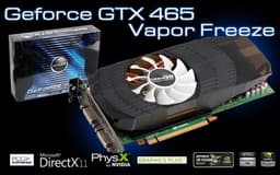 3D-карту Inno3D GeForce GTX465 OC Vapor Freeze охлаждает 92-миллиметровый вентилятор