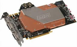 3D-карту MSI GeForce GTX 480 HydroGen покрывает массивный медный водоблок