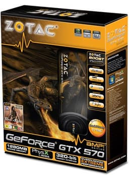Частоты компонентов 3D-карты ZOTAC GeForce GTX 570 AMP! Edition повышены в заводских условиях