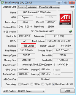 AMD Radeon HD 6950 трансформируется в Radeon HD 6970 обновлением BIOS