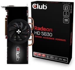 Club 3D оценивает разогнанный вариант 3D-карты Radeon HD 5830 в $349