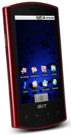 Обновлённая версия коммуникатора Acer Liquid e получит ОС Android 2.1