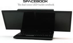 Ноутбук GScreen Spacebook получил два 17-дюймовых экрана
