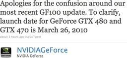 NVIDIA назвала дату выхода GeForce GTX 470 и GTX 480 — ждать осталось недолго