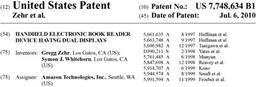 Amazon получила патент на электронные книги с двумя экранами, nook в опасности?
