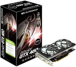 Графический процессор 3D-карты ECS Black GeForce GTX 460 работает на частоте 800 МГц