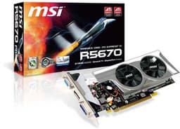 Низкопрофильная 3D-карта MSI R5670-PD512 подойдет для игрового ПК или HTPC