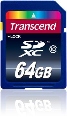 У Transcend готова карта памяти SDXC Class 10 объемом 64 ГБ 