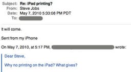 iPad может получить функции печати документов