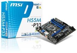 MSI H55M-P33 — материнская плата типоразмера Micro-ATX на чипсете Intel H55