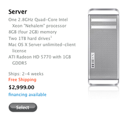 Отказавшись от Xserve, Apple предложила использовать Mac Pro Server