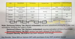 «Дешевый» Samsung Galaxy Tab отложен до следующего года?