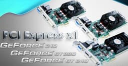 Карты Sparkle на базе GeForce GT220, 210 и GT240 используют интерфейс PCI Express x1