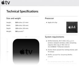 В Apple TV будет использоваться процессор A4
